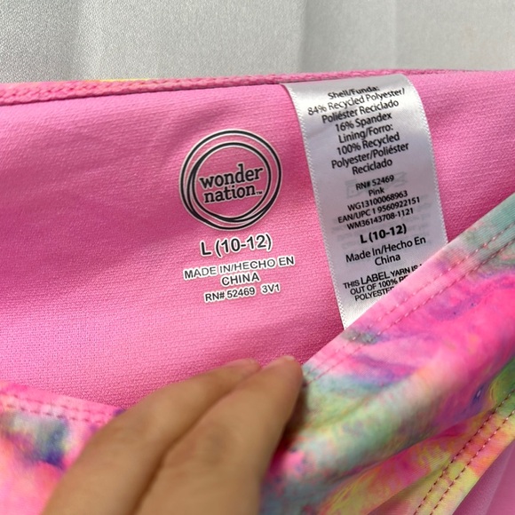 Wonder Nation Bright Pink Unicorn Tankini 2 piece Swimsuit with Butterfly Detail - Picture 6 of 7